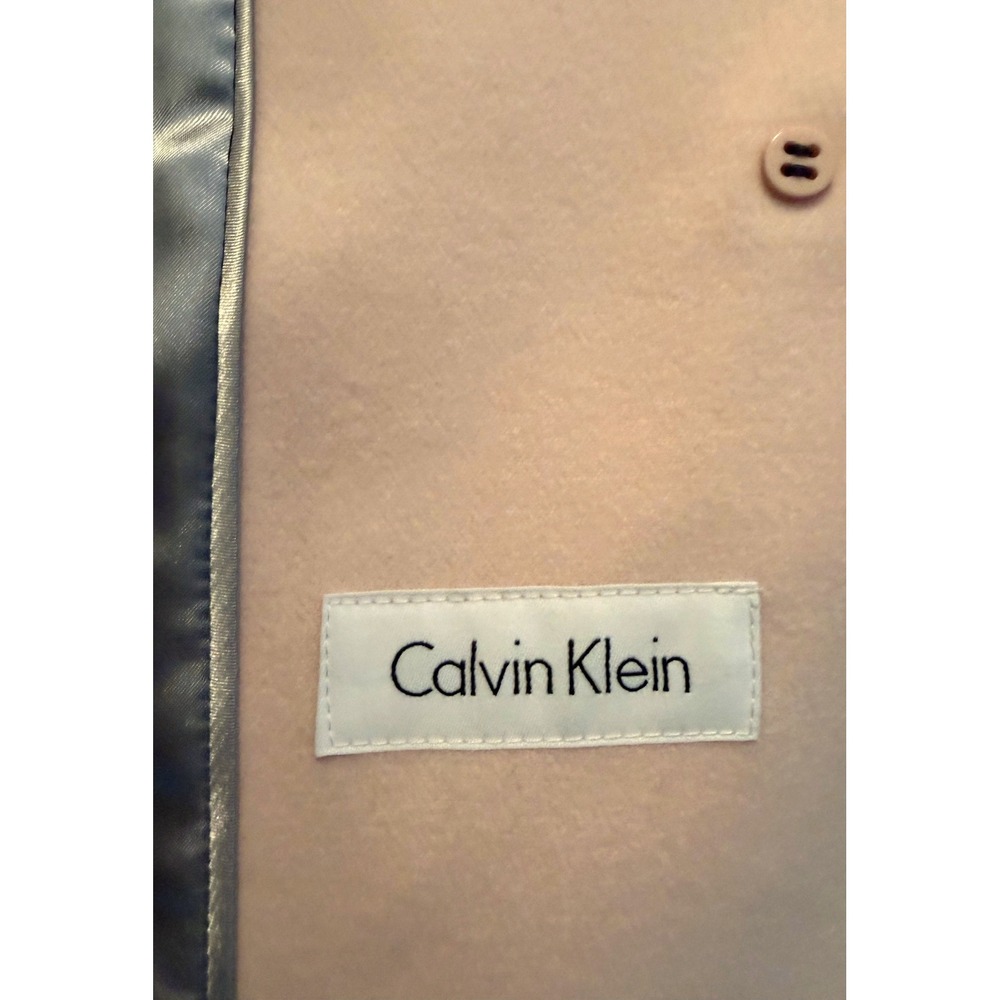 Calvin Klein Womens Pink Double Breasted Peacoat Wool Blend Jacket Size 10 NEW - Picture 6 of 13